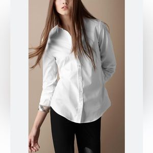 🌟HOST PICK🌟 Burberry White button down Classic Checked cuff